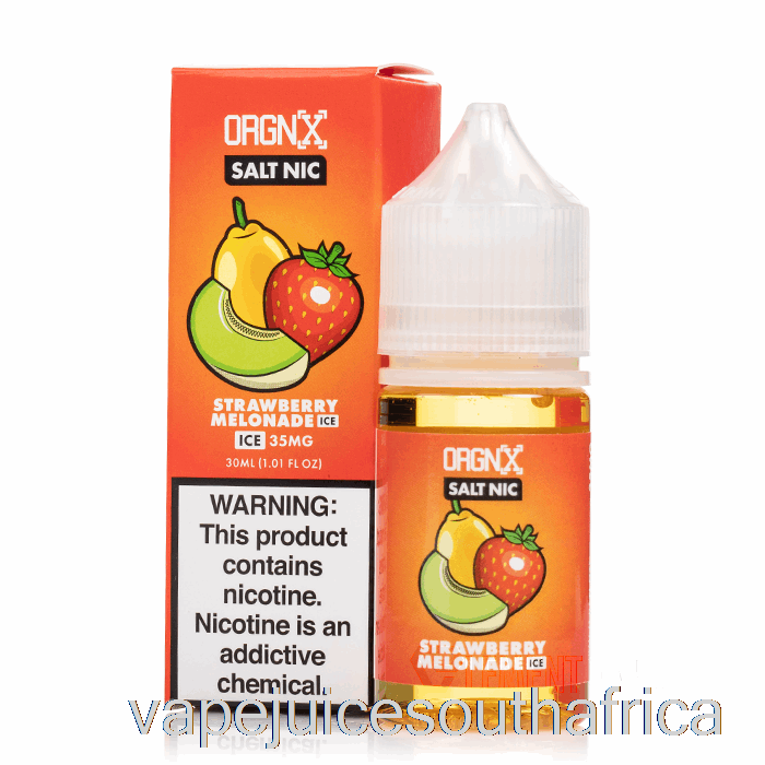Vape Juice South Africa Iced Strawberry Melonade - Orgnx Salts - 30Ml 35Mg